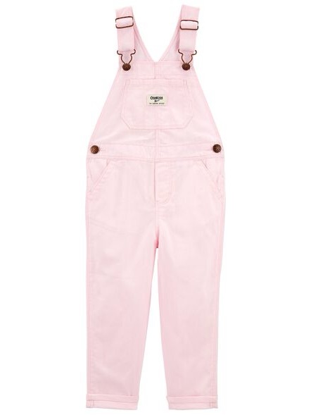 Oshkosh B'gosh Toddler Pink Twill Overalls |Size 3t
